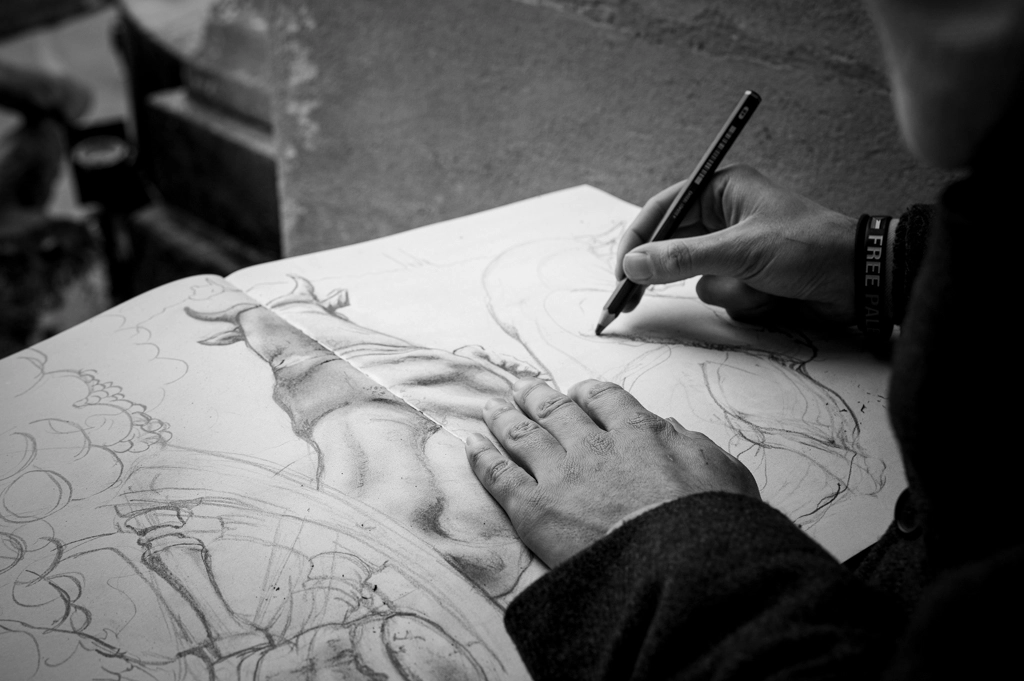 Photographie de geste - dessinateur – Cépia Photographie