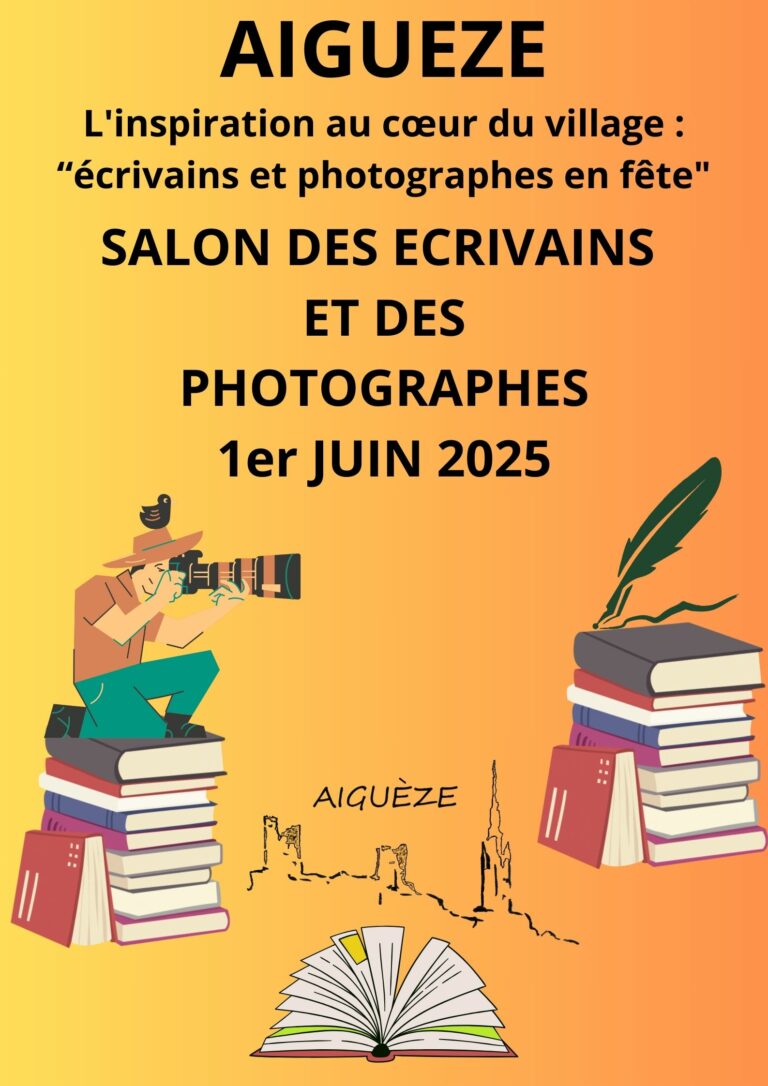 Affiche salon des écrivains et photographes à Aiguèze