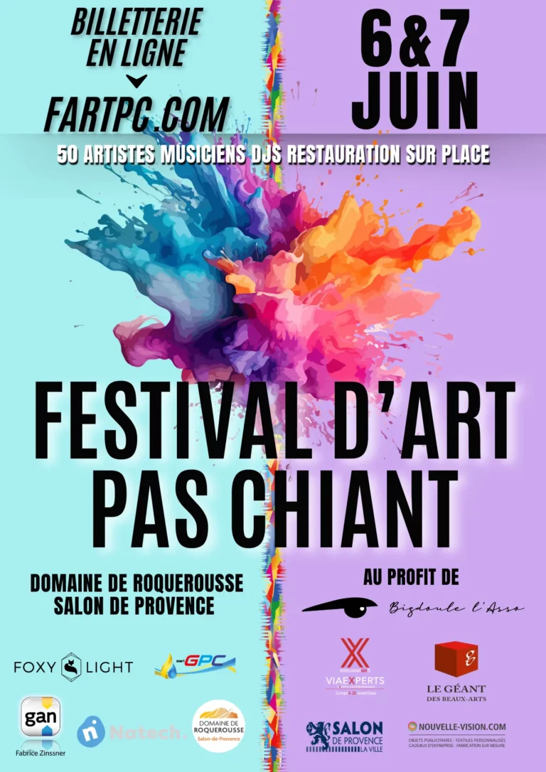 Affiche festival d'art pas chiant 2026